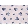 Bavlněné plátno modrá kvítka, bílá