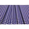 Kostkovaná látka bavlna modrá a bílá