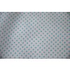 Plátno bavlněné tyrkysový puntíček, bílá (2)