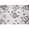 Vánoční bavlna šedě malovaná, bílá (4)