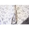 Vánoční bavlna šedě malovaná, bílá (6)