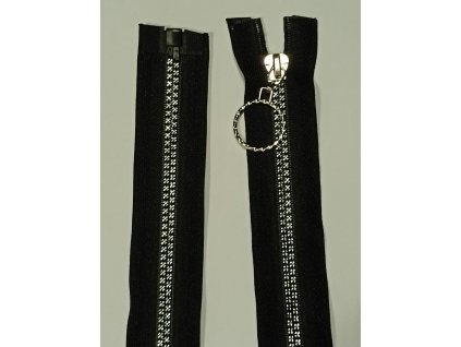 Zip kostka stříbrná Šířka 5 mm délka 70 cm
