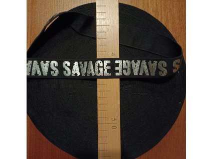 Guma SAVAGE stříbrný š. 30mm
