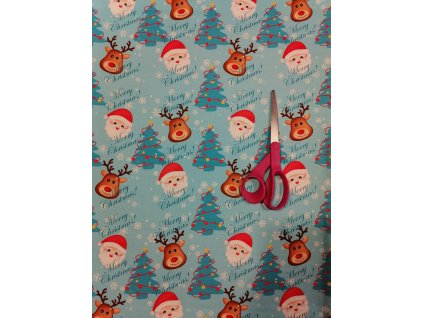 Santa a sob na modré T