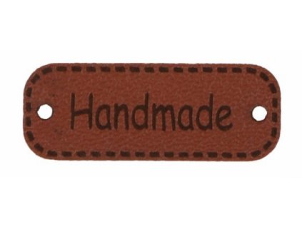 Štítek handmade tmavě hnědá