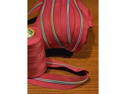 Zip duhový fuchsia 5mm