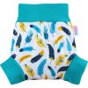 Petit Lulu Natahovací svrchní kalhotky, vel. XL - Tyrkysová peříčka