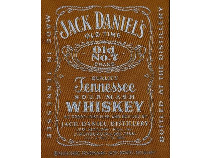 Nášivka JACK DANIEL´S Tennessee whiskey skořicová 10 x 12 cm