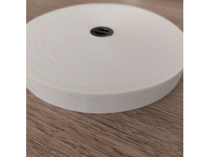 Guma, pruženka prádlová, šíře 20 mm BÍLÁ