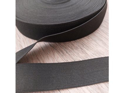 Guma, pruženka prádlová, šíře 30 mm ČERNÁ
