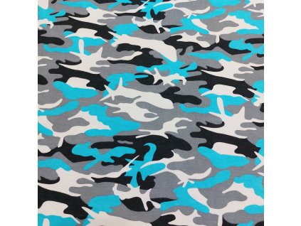 Teplákovina Maskáč modro-šedý