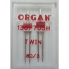 Dvojjehla ORGAN universal  80/3,0 - 2 ks v krabičce