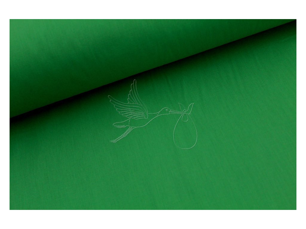 Tmavě zelená - bavlněné plátno, šíře 240cm - 033