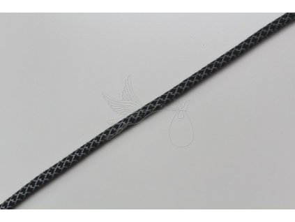 14601 odevni snura 5mm reflexni cerna