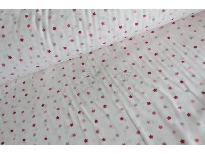 Mini hvězdičky růžové - bavlněné plátno, šíře 240cm