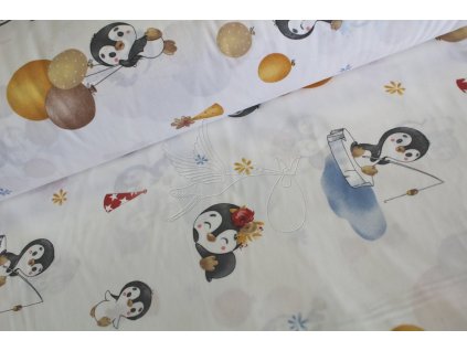 Tučňáčci - bavlněné plátno, šíře 240cm