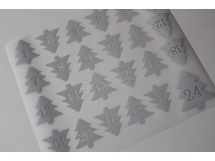 24588 adventni cisla ve stromecku tmave zelena