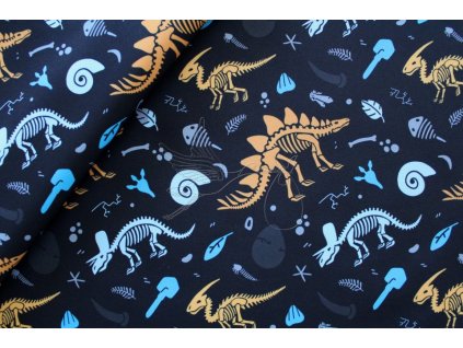 27141 2 zimni softshell vzorovany dinosauri na tmave