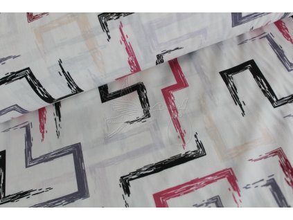 17101 barevne bludiste vinova bavlnene platno sire 240cm vada