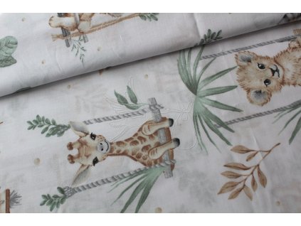 21808 3 zviratka na houpacce ii bavlnene platno sire 160cm