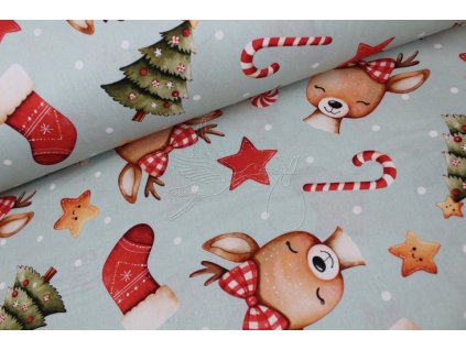 Srnka - bavlněné plátno, šíře 240cm - 5D digitální tisk