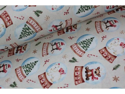 Vánoční těžítka - bavlněné plátno, šíře 240cm - 5D digitální tisk