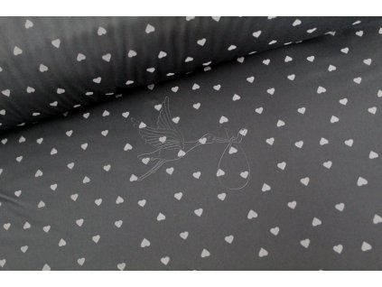 Softshell s beránkem reflexní - srdce - zbytek 0,48m