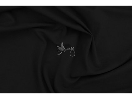 4389 jednobarevny uplet 190g cerna