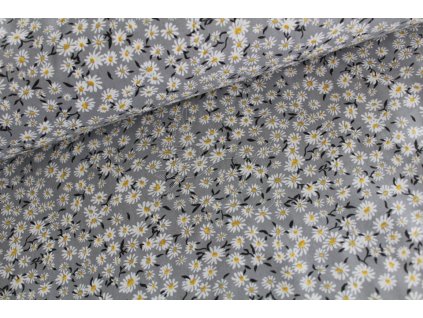 16625 kopretiny na sede bavlnene platno sire 240cm