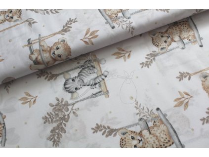 21805 zviratka na houpacce i bavlnene platno sire 160cm