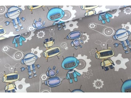 8352 roboti na sede bavlnene platno sire 160cm