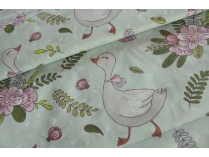 27081 2 husy na mint bavlnene platno sire 160cm