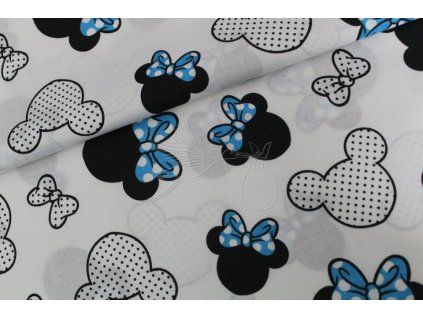 1662 mickey hlavy na bile modra masle