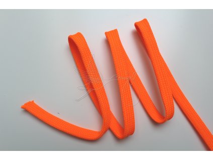 3570 plocha odevni snura 10mm neon oranzova