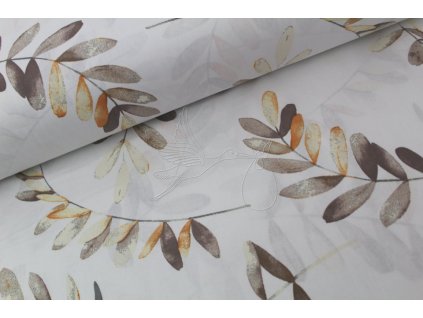 981 5 listy hnede velky vzor bavlnene platno sire 240cm