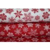 12387 4 cervene vlocky na bile iv bavlnene platno sire 240cm