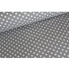 14172 bile puntiky na sede tmavsi 2 bavlnene platno sire 240cm