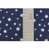 5208 5 bile mensi hvezdy na tmave modre bavlnene platno sire 240cm