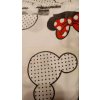Mickey hlavy na bílé - červená mašle - bavlněné plátno, šíře 160cm - zbytek 1,3m