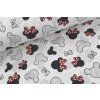 1590 mickey hlavy na bile cervena masle