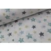 5193 5 hvezdicky modro zelene bavlnene platno sire 240cm
