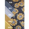 8634 1 slunecnice na tmave sede bavlnene platno sire 240cm