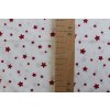 8652 1 cervene mensi hvezdy na bile bavlnene platno sire 240cm