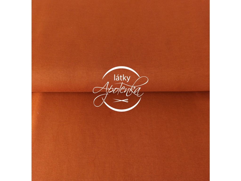 Teplákovina jednobarevná koňak 280g