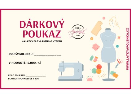 Dárkový poukaz 5.000, Kč