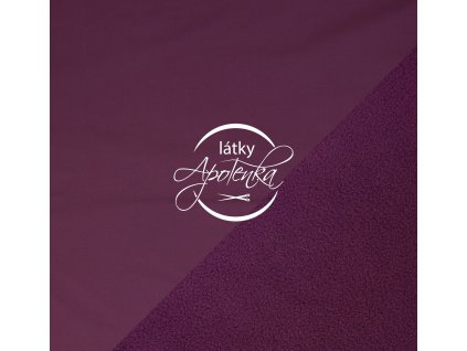 Zimní softshell jednobarevný ŠVESTKOVÝ 300g