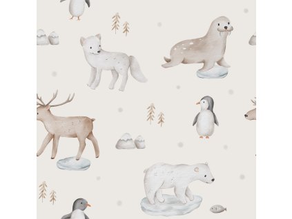 Teplákovina zimní zvířátka 250g