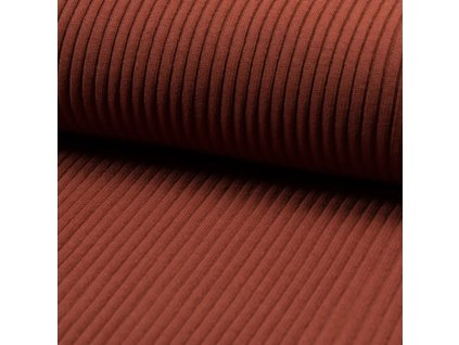 Náplet žebrovaný terra melír 2x35cm