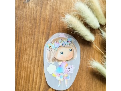 DTF Nažehlovačka DUHOVÁ DÍVKA 10cm