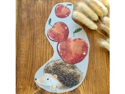 DTF Nažehlovačka JEŽEK s jablíčky 21cm